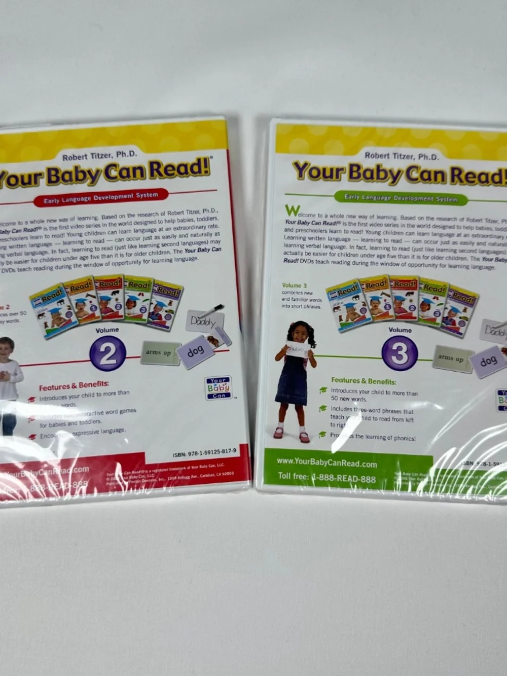 Your Baby Can Read Volume 2 & 3, Early Language Development System New DVD